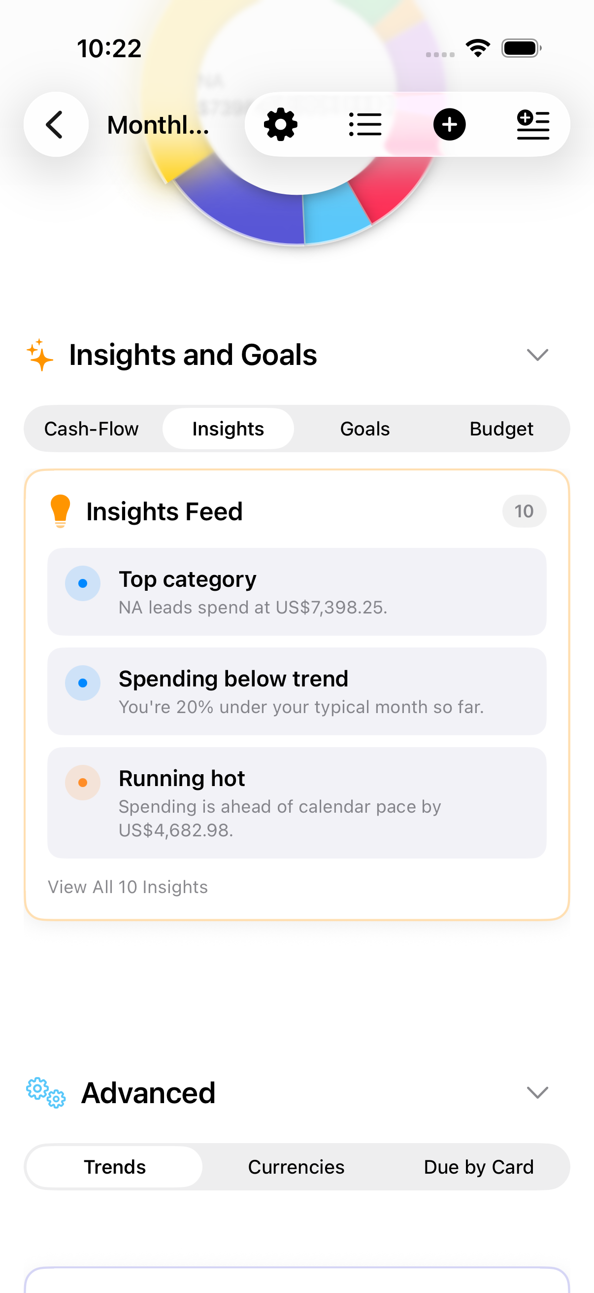 Insights feed