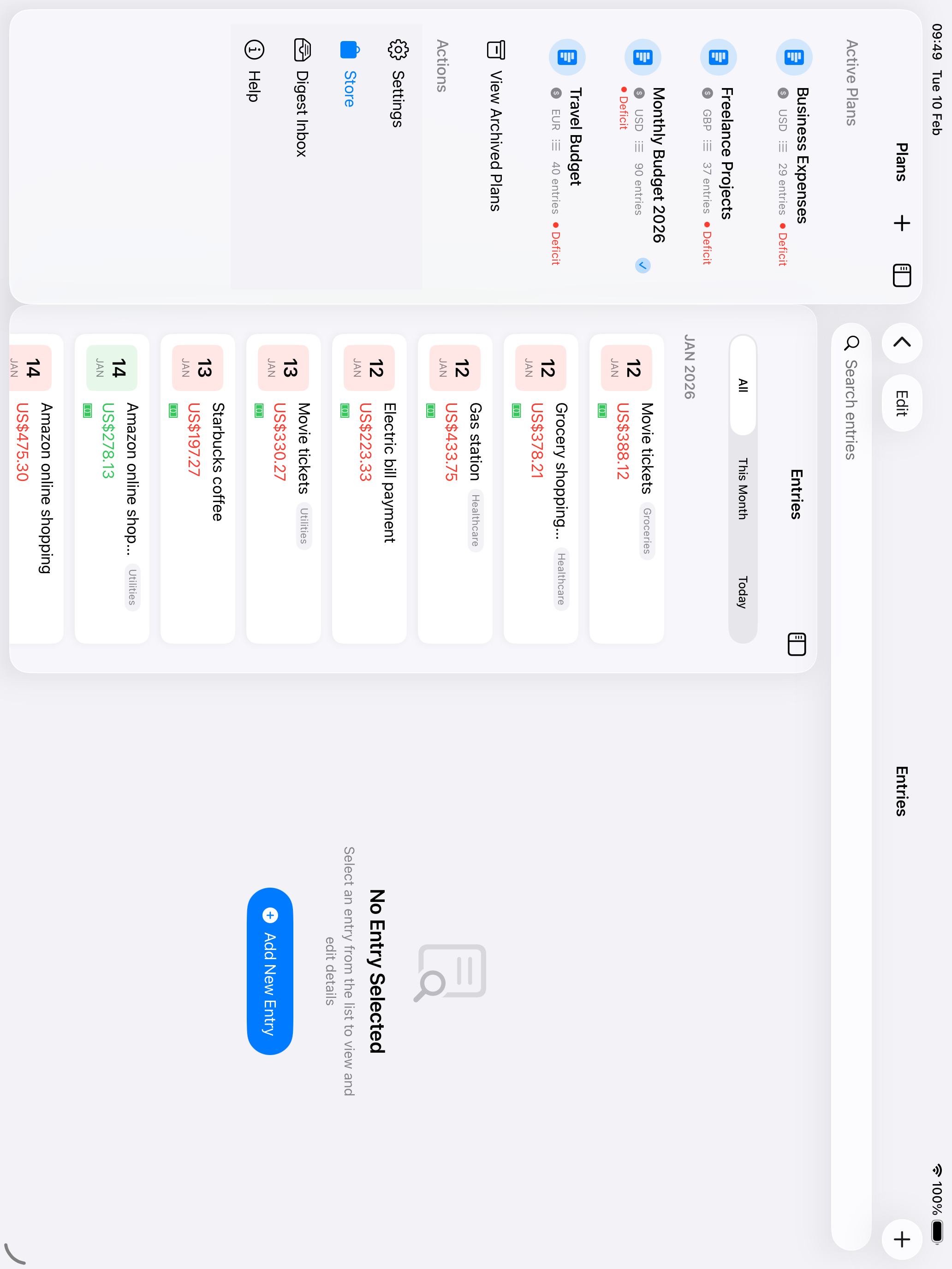 Dragging entry to different plan in sidebar