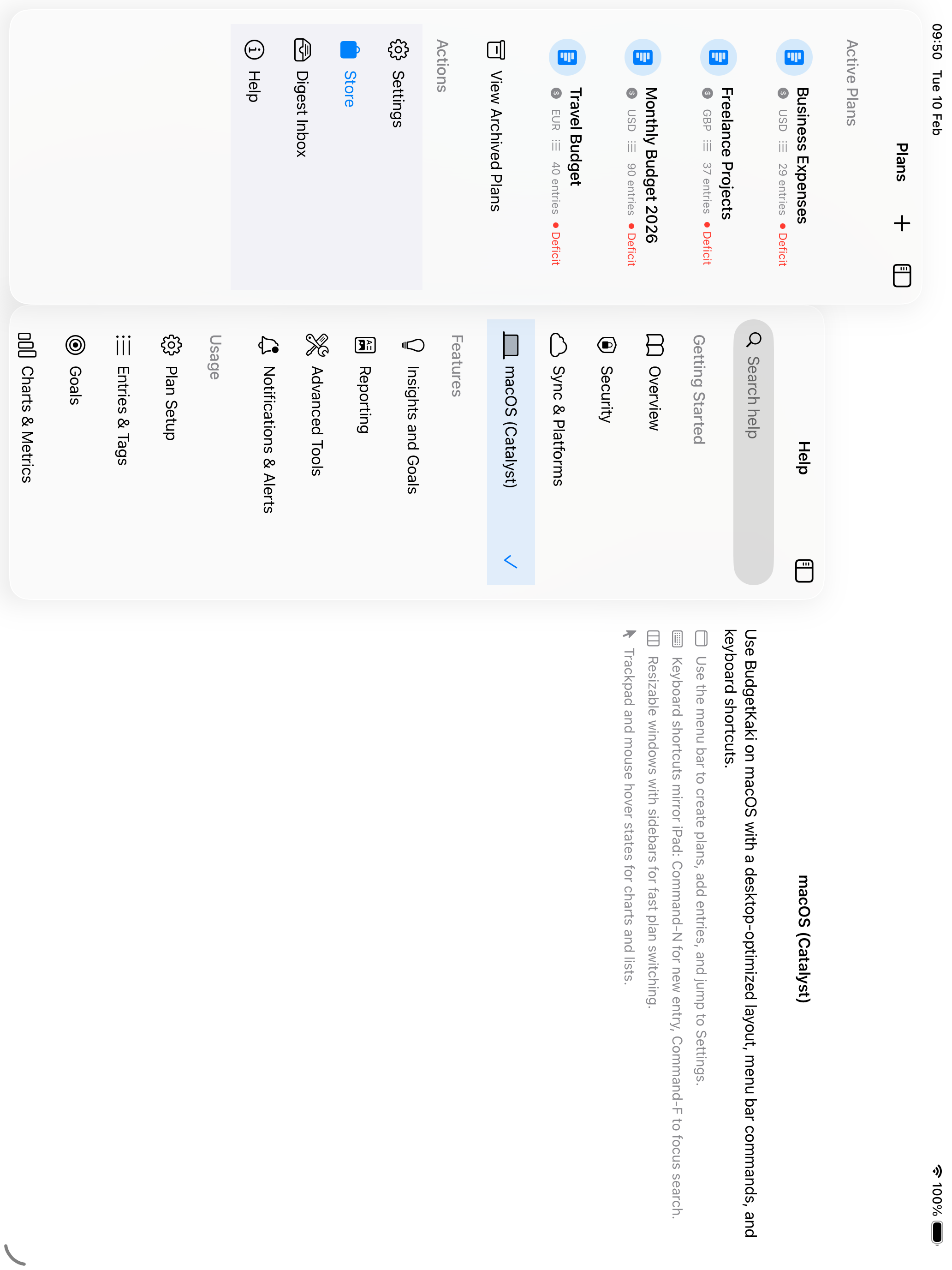 Keyboard shortcuts overlay on iPad