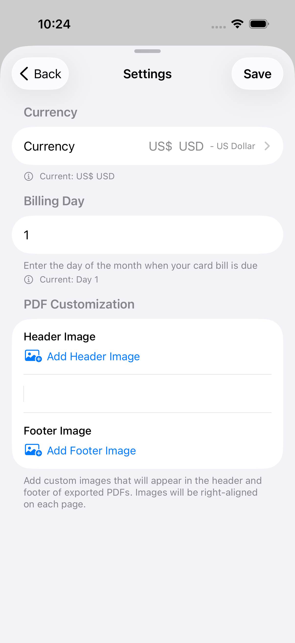 PDF branding with custom header and footer